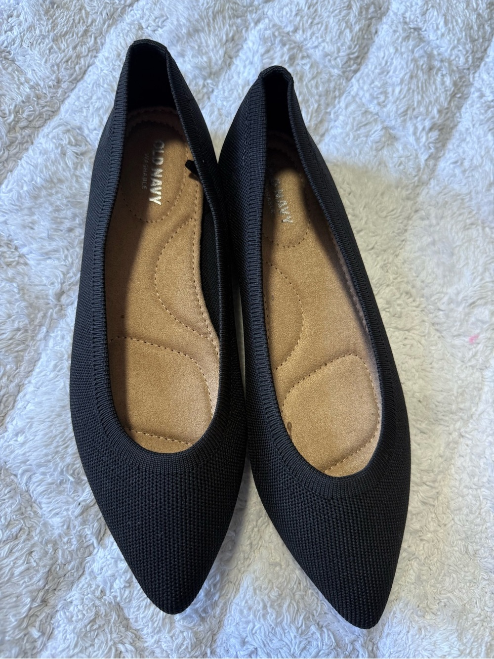 Old Navy Black Pointed Knit Flats